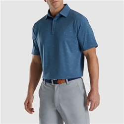 Footjoy School of Fish Lisle Polo, Ink Blue