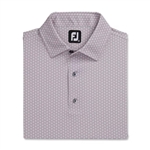 FootJoy Men's Scallop Shell Foulard Lisle Self Collar-Light Pink / White