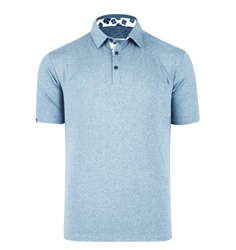 Swannies Men's James Solid Polo, Sky Heather