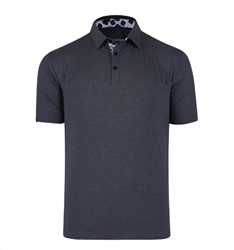 Swannies Men's James Solid Polo, Navy Heather