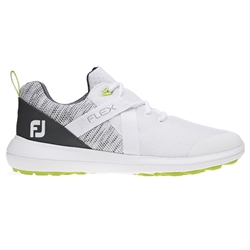FootJoy FJ Flex Spikeless Shoes, White - Style #56101