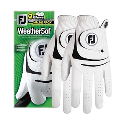 Footjoy Men's Golf Gloves - WeatherSof (2 pack)