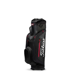 Titleist Club 7 Cart Bag, Black/Black/Red