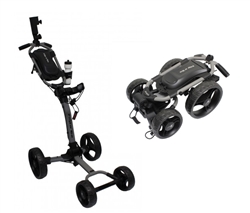 Axglo Flip n Go Four Wheel Push Cart, Grey