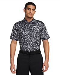 Nike Golf Dri-Fit Tour Polo Confetti Print, Black/Grey/White