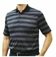 Greg Norman Spacedaye Stripe Polo, Black