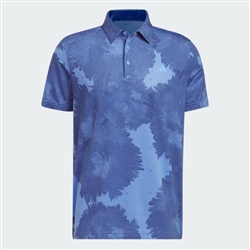 adidas Men's Flower Print Polo, Blue