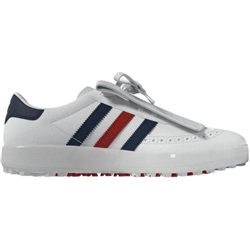 Adidas Unisex CourseCup Spikeless Golf Shoes, White/Indigo/Scarlett