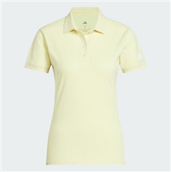 Adidas Women's Ultimate365 Tour Twistknit Polo Shirt - Powder Yellow