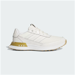 Adidas Women’s S2G 25 Leather Spikeless Golf Shoes, White/Gold