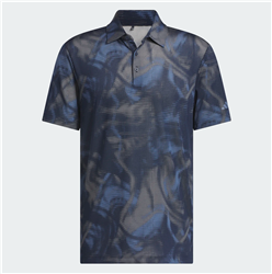 adidas ULT365 Printed Mesh Polo Shirt, Navy