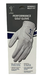 LPGA Performance Ladies Fit-All Golf Gloves, White - Left Hand (For Right Handed Golfers)