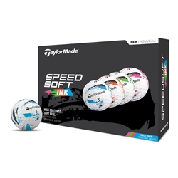 TaylorMade SpeedSoft Golf Balls, Multi Ink Pack