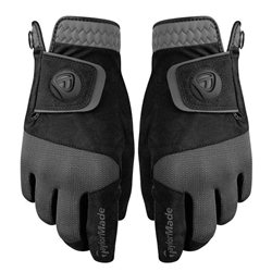 TaylorMade Control Rain Gloves, Black/Grey