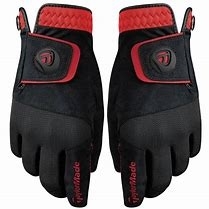 TaylorMade Control Rain Gloves, Black/Red