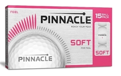 Women's Pinnacle Soft White/Pink Play Number Golf Balls 15pk (NEW)