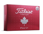 Titleist Pro V1 Golf Balls - Canada Flag