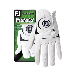 Footjoy Men's WeatherSof White Golf Gloves - Previous Season Styles