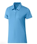 Adidas Women's  Golf Ultimate365 Solid Polo,Semi Blue Burst