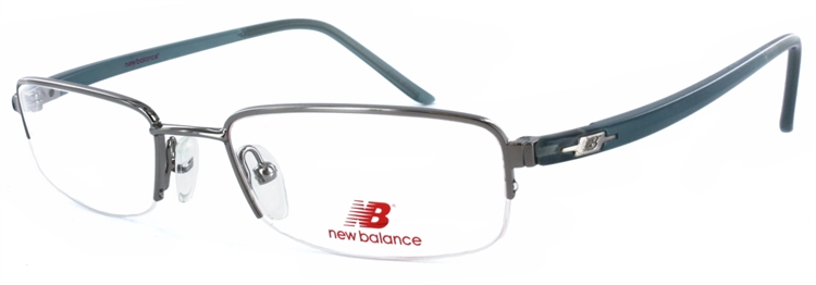 New Balance 375 Silver/Blue Eyeglass Frame