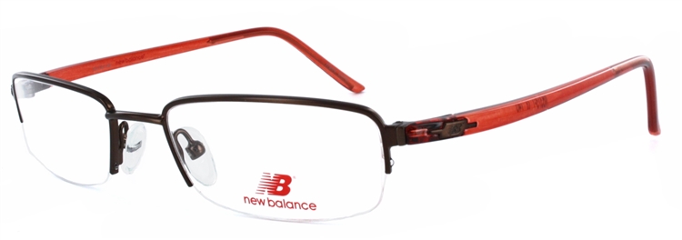 New Balance 375 Brown/Red Eyeglass Frame