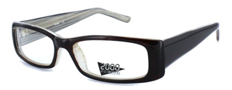 2096 Eyeglass Frame in Brown Ivory