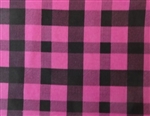 FUSCHIA BLACK BUFFALO PLAID FLANNEL