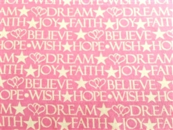 PINK JOY DREAM BELIEVE FLANNEL