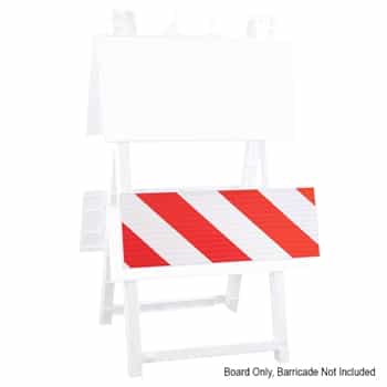 Econocade Boards - 8" x 24" Board - High Intensity Prismatic Sheeting, 4" wide stripes