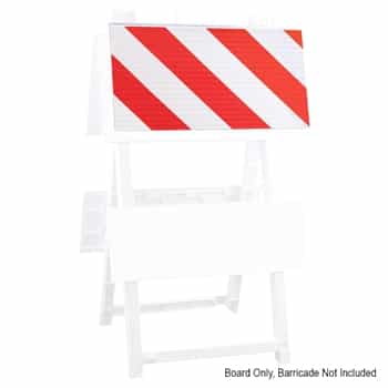 Econocade Boards - 12" x 24" Board - High Intensity Prismatic Sheeting, 4" wide stripes
