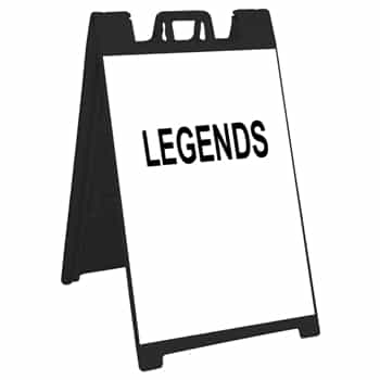 Signicade Sign Stand Black - 24" x 36" Diamond Grade Sign Legends