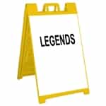 Signicade Sign Stand Yellow - 24" X 36" Engineer Grade Sign Legends