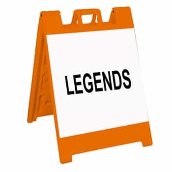 Squarecade 36 Sign Stand Orange - 24" x 24" High Intensity Prismatic Grade Sign Legends