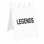 Squarecade 36 Sign Stand White - 24" x 24" Diamond Grade Sign Legends