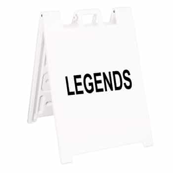 Squarecade 36 Sign Stand White - 24" x 24" Engineer Grade Sign Legends