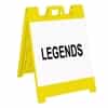 Squarecade 36 Sign Stand Yellow - 24" x 24" Diamond Grade Sign Legends