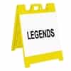 Squarecade 36 Sign Stand Yellow - 24" x 24" Engineer Grade Sign Legends