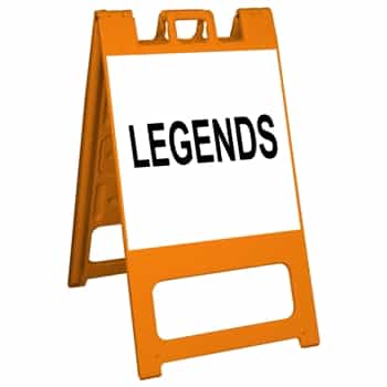 Squarecade 45 Sign Stand Orange - 24" x 24" High Intensity Prismatic Grade Sign Legend