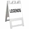 Squarecade 45 Sign Stand White - 24" x 24" Diamond Grade Sign Legend