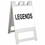 Squarecade 45 Sign Stand White - 24" x 24" Engineer Grade Sign Legend