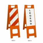 Narrowcade Orange - 12"" x 24 Engineer Grade Striped Sheeting (side A)
12" x 24" Engineer Grade Sign Legend (side B)
