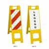 Narrowcade Yellow - 12"" x 24 Engineer Grade Striped Sheeting (side A)
12" x 24" Engineer Grade Sign Legend (side B)