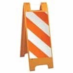 Minicade Orange - 12" x 24" Diamond Grade Striped Sheeting (side A) 12" x 24" Diamond Grade Sign Legend (side B)