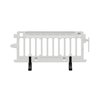 Plastic Roadway Barrier CROWDCADE, 2004-W, White, No sheeting., NONE