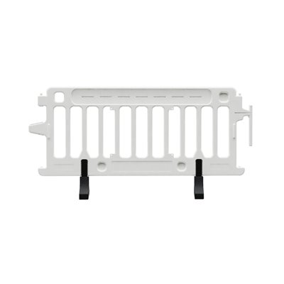 Plastic Roadway Barrier CROWDCADE, 2004-W, White, No sheeting., NONE