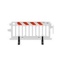 Interlocking Plastic Barricade CROWDCADE, 2004-W-HIPL, White