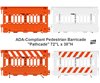 ADA-Compliant Pedestrian Barricade "Pathcade" by Plasticade 72"L x 38"H