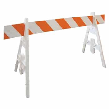 Two A-Frame Legs with One 6' Engineer Grade Sheeted
1" x 8" Plastic Board