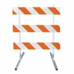 4' Type III-Power Post 63" Uprights and Telespar  Feet with High Intensity Prismatic
Grade Striped Sheeting - One Side