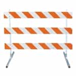 6' Type III- Power Post 63" Uprights and Telespar  Feet with High Intensity Prismatic
Grade Striped Sheeting - One Side